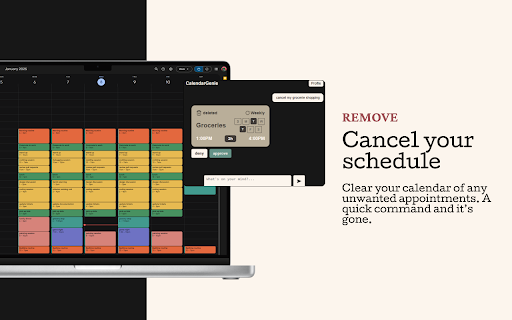CalendarGenie from Chrome web store to be run with OffiDocs Chromium online CalendarGenie from Chrome web store to be run with OffiDocs Chromium online