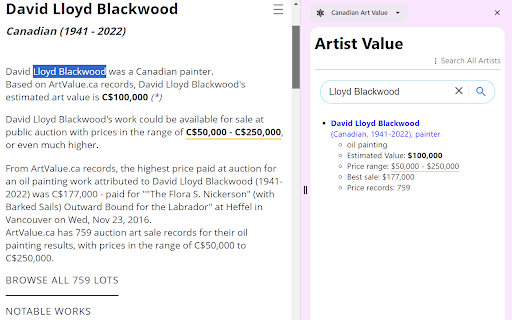 Canadian Art Value from Chrome web store to be run with OffiDocs Chromium online Canadian Art Value from Chrome web store to be run with OffiDocs Chromium online