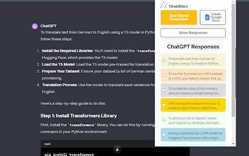 Chat2Docs from Chrome web store to be run with OffiDocs Chromium online Chat2Docs from Chrome web store to be run with OffiDocs Chromium online