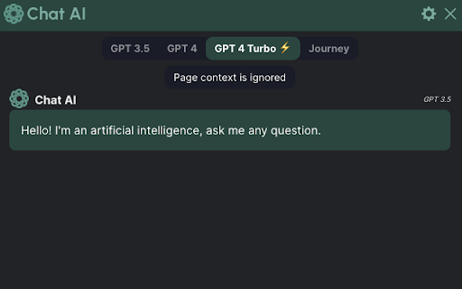 Chat AI Chat GPT 4 Turbo on all sites from Chrome web store to be run with OffiDocs Chromium online Chat AI Chat GPT 4 Turbo on all sites from Chrome web store to be run with OffiDocs Chromium online