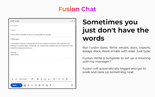 Chat AI SideBar AI by Fusion from Chrome web store to be run with OffiDocs Chromium online Chat AI SideBar AI by Fusion from Chrome web store to be run with OffiDocs Chromium online