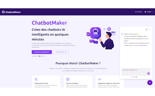 ChatbotMaker Widget from Chrome web store to be run with OffiDocs Chromium online ChatbotMaker Widget from Chrome web store to be run with OffiDocs Chromium online