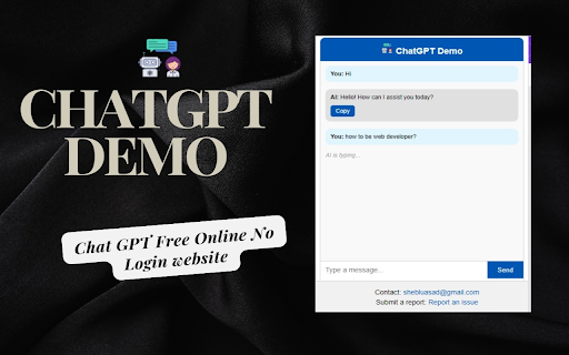 ChatGPT Demo Chat GPT Free Online No Login website from Chrome web store to be run with OffiDocs Chromium online ChatGPT Demo Chat GPT Free Online No Login website from Chrome web store to be run with OffiDocs Chromium online