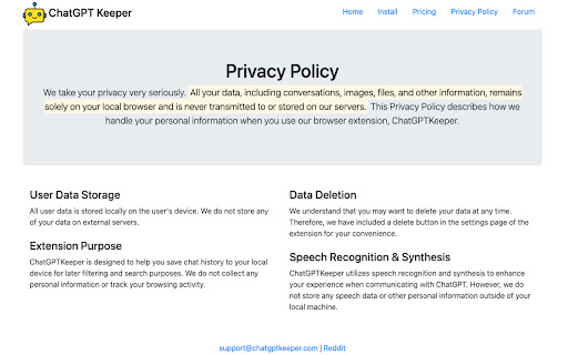 ChatGPT Keeper from Chrome web store to be run with OffiDocs Chromium online ChatGPT Keeper from Chrome web store to be run with OffiDocs Chromium online