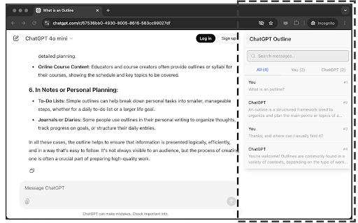 ChatGPT Outline from Chrome web store to be run with OffiDocs Chromium online ChatGPT Outline from Chrome web store to be run with OffiDocs Chromium online
