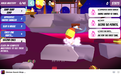 Chicken Sword: Ninja Master Test your ninja skills in an epic adventure! from Chrome web store to be run with OffiDocs Chromium online Chicken Sword: Ninja Master Test your ninja skills in an epic adventure! from Chrome web store to be run with OffiDocs Chromium online