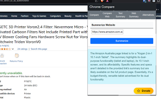 ChromeCompare from Chrome web store to be run with OffiDocs Chromium online ChromeCompare from Chrome web store to be run with OffiDocs Chromium online