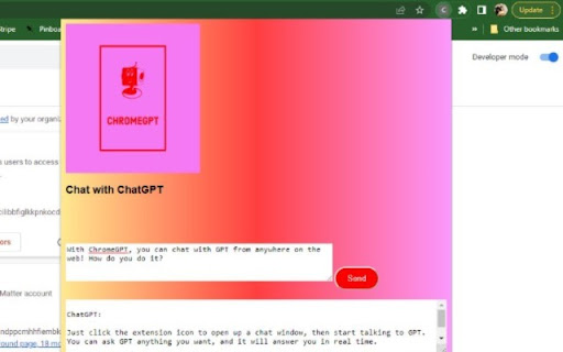 ChromeGPT from Chrome web store to be run with OffiDocs Chromium online ChromeGPT from Chrome web store to be run with OffiDocs Chromium online