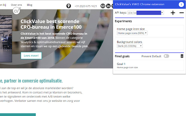 ClickValues VWO Chrome extension from Chrome web store to be run with OffiDocs Chromium online ClickValues VWO Chrome extension from Chrome web store to be run with OffiDocs Chromium online