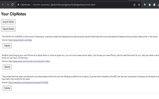 ClipNotes from Chrome web store to be run with OffiDocs Chromium online ClipNotes from Chrome web store to be run with OffiDocs Chromium online
