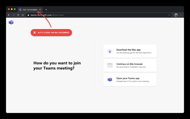 Close Microsoft Teams tabs from Chrome web store to be run with OffiDocs Chromium online Close Microsoft Teams tabs from Chrome web store to be run with OffiDocs Chromium online