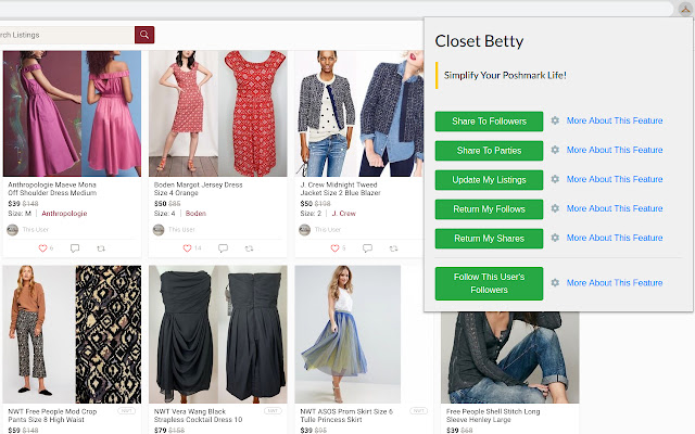 Closet Betty from Chrome web store to be run with OffiDocs Chromium online Closet Betty from Chrome web store to be run with OffiDocs Chromium online