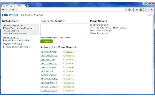Cloudfront Purge Tool from Chrome web store to be run with OffiDocs Chromium online Cloudfront Purge Tool from Chrome web store to be run with OffiDocs Chromium online