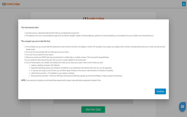 Codejudge Proctoring from Chrome web store to be run with OffiDocs Chromium online Codejudge Proctoring from Chrome web store to be run with OffiDocs Chromium online