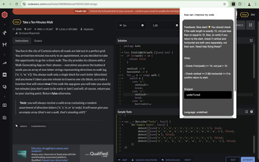 Codewars Helper + ChatGPT from Chrome web store to be run with OffiDocs Chromium online Codewars Helper + ChatGPT from Chrome web store to be run with OffiDocs Chromium online