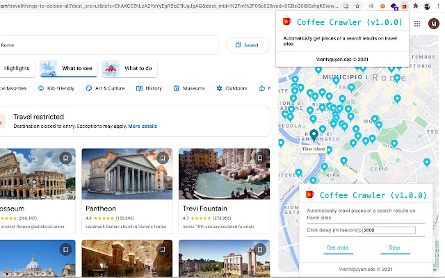 Coffee Crawler from Chrome web store to be run with OffiDocs Chromium online Coffee Crawler from Chrome web store to be run with OffiDocs Chromium online