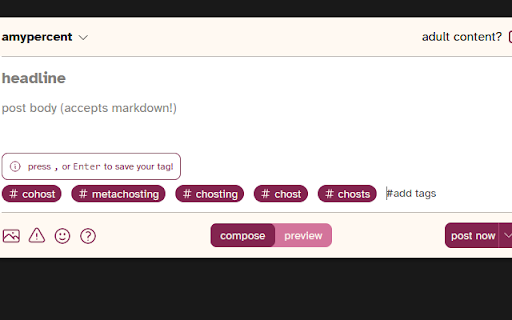 Cohost Tag Groups from Chrome web store to be run with OffiDocs Chromium online Cohost Tag Groups from Chrome web store to be run with OffiDocs Chromium online