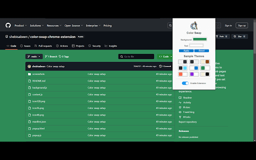 Color Swap from Chrome web store to be run with OffiDocs Chromium online Color Swap from Chrome web store to be run with OffiDocs Chromium online