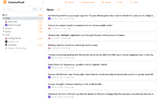 CommaFeed from Chrome web store to be run with OffiDocs Chromium online CommaFeed from Chrome web store to be run with OffiDocs Chromium online