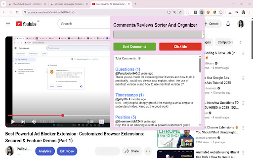 Comment and Reviews Sortor from Chrome web store to be run with OffiDocs Chromium online Comment and Reviews Sortor from Chrome web store to be run with OffiDocs Chromium online