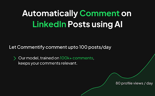 Commentify | Automate LinkedIn Comment from Chrome web store to be run with OffiDocs Chromium online Commentify | Automate LinkedIn Comment from Chrome web store to be run with OffiDocs Chromium online