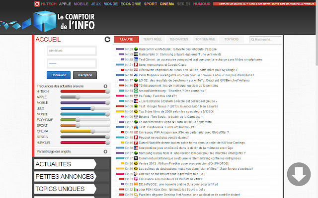 Comptoir de lInfo from Chrome web store to be run with OffiDocs Chromium online Comptoir de lInfo from Chrome web store to be run with OffiDocs Chromium online