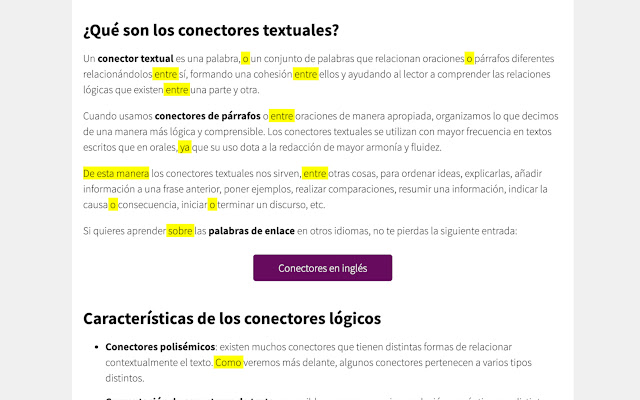 Conectores Textuales from Chrome web store to be run with OffiDocs Chromium online Conectores Textuales from Chrome web store to be run with OffiDocs Chromium online