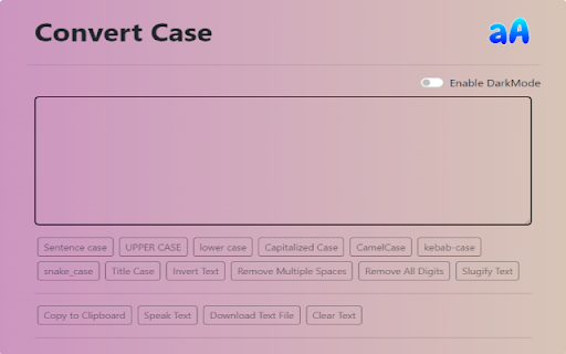 Convert Case from Chrome web store to be run with OffiDocs Chromium online Convert Case from Chrome web store to be run with OffiDocs Chromium online