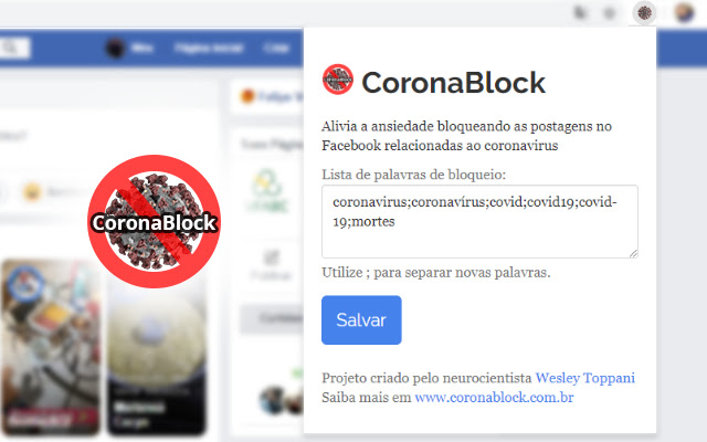 CoronaBlock from Chrome web store to be run with OffiDocs Chromium online CoronaBlock from Chrome web store to be run with OffiDocs Chromium online