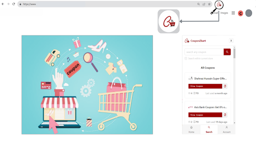 CouponZkart: Automatic Coupon Codes Finder! from Chrome web store to be run with OffiDocs Chromium online CouponZkart: Automatic Coupon Codes Finder! from Chrome web store to be run with OffiDocs Chromium online
