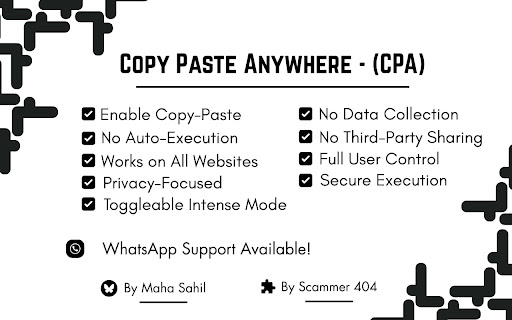 CPA Copy Paste Anywhere from Chrome web store to be run with OffiDocs Chromium online CPA Copy Paste Anywhere from Chrome web store to be run with OffiDocs Chromium online