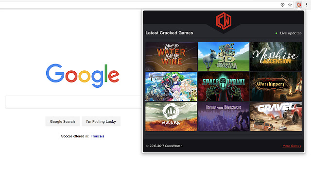 CrackWatch from Chrome web store to be run with OffiDocs Chromium online CrackWatch from Chrome web store to be run with OffiDocs Chromium online