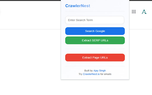 CrawlerNest URL Extractor from Chrome web store to be run with OffiDocs Chromium online CrawlerNest URL Extractor from Chrome web store to be run with OffiDocs Chromium online