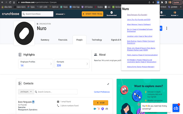 Crunchbase People from Chrome web store to be run with OffiDocs Chromium online Crunchbase People from Chrome web store to be run with OffiDocs Chromium online