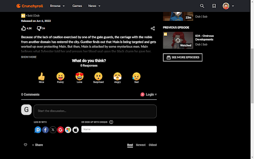 CrunchyComments Comments for Crunchyroll from Chrome web store to be run with OffiDocs Chromium online CrunchyComments Comments for Crunchyroll from Chrome web store to be run with OffiDocs Chromium online