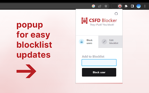 CSFD Blocker from Chrome web store to be run with OffiDocs Chromium online CSFD Blocker from Chrome web store to be run with OffiDocs Chromium online