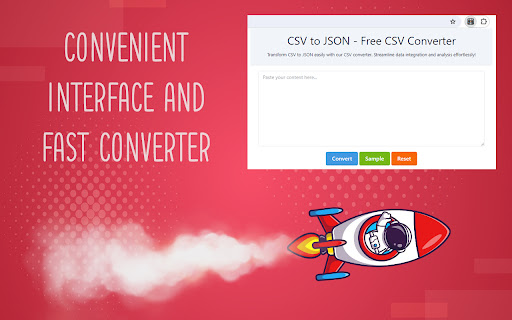 CSV to JSON Free CSV Converter from Chrome web store to be run with OffiDocs Chromium online CSV to JSON Free CSV Converter from Chrome web store to be run with OffiDocs Chromium online