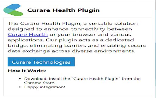 Curare Health Plugin from Chrome web store to be run with OffiDocs Chromium online Curare Health Plugin from Chrome web store to be run with OffiDocs Chromium online