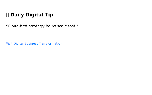 Daily Digital Tip from Chrome web store to be run with OffiDocs Chromium online Daily Digital Tip from Chrome web store to be run with OffiDocs Chromium online