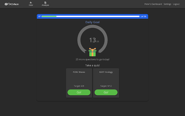 Dark Mode for Tassomai from Chrome web store to be run with OffiDocs Chromium online Dark Mode for Tassomai from Chrome web store to be run with OffiDocs Chromium online