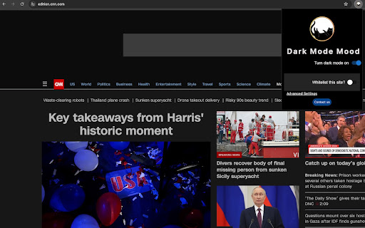 Dark Mode Mood from Chrome web store to be run with OffiDocs Chromium online Dark Mode Mood from Chrome web store to be run with OffiDocs Chromium online