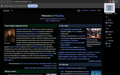Dark Mode Toggle from Chrome web store to be run with OffiDocs Chromium online Dark Mode Toggle from Chrome web store to be run with OffiDocs Chromium online