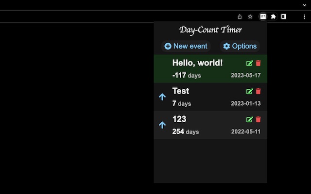 Day Count Timer Extension from Chrome web store to be run with OffiDocs Chromium online Day Count Timer Extension from Chrome web store to be run with OffiDocs Chromium online