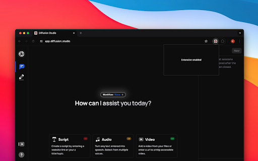 Diffusion Studio Extension from Chrome web store to be run with OffiDocs Chromium online Diffusion Studio Extension from Chrome web store to be run with OffiDocs Chromium online
