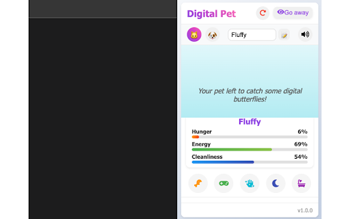 Digital Pet from Chrome web store to be run with OffiDocs Chromium online Digital Pet from Chrome web store to be run with OffiDocs Chromium online