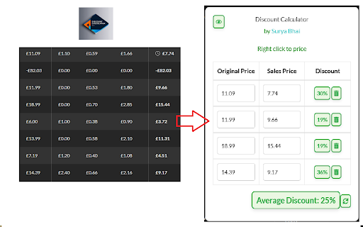 Discount Calculator from Chrome web store to be run with OffiDocs Chromium online Discount Calculator from Chrome web store to be run with OffiDocs Chromium online