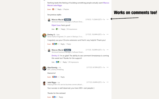 Display LinkedIn Post Date and Time from Chrome web store to be run with OffiDocs Chromium online Display LinkedIn Post Date and Time from Chrome web store to be run with OffiDocs Chromium online