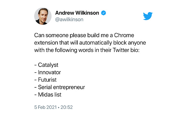 DoucheBlock for Twitter from Chrome web store to be run with OffiDocs Chromium online DoucheBlock for Twitter from Chrome web store to be run with OffiDocs Chromium online