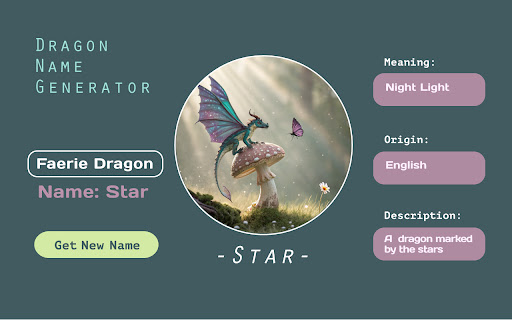 Dragon Name Generator from Chrome web store to be run with OffiDocs Chromium online Dragon Name Generator from Chrome web store to be run with OffiDocs Chromium online
