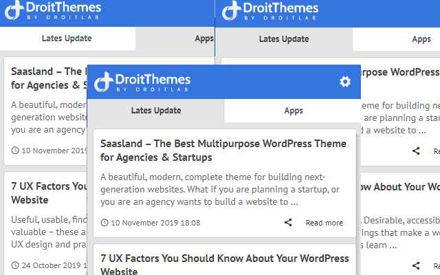 DroitThemes Latest Update News from Chrome web store to be run with OffiDocs Chromium online DroitThemes Latest Update News from Chrome web store to be run with OffiDocs Chromium online